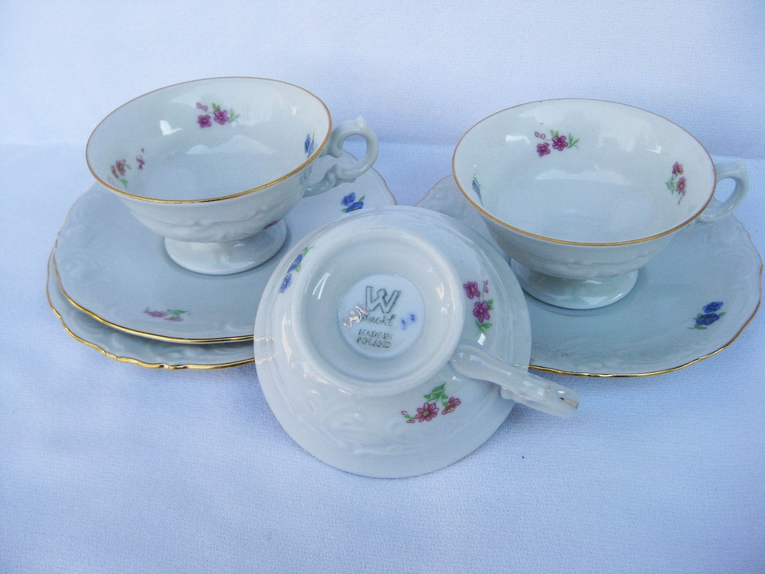 Wawel Vintage China Made in Poland Demitasse Cup and Saucer