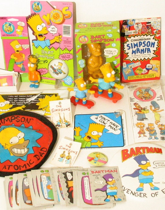 VINTAGE LOT of 17 ITEMS The Simpsons / Bart Simpson