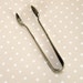 Vintage Walker and Hall Silver Metal Sugar Tongs - Stamped DRUBA with W & H in a Flag