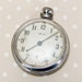 Vintage Working Wind Up Smiths Silver Steel Metal Pocket Watch Made in Great Britain - Steampunk