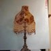 Designer, One of A Kind Lampshade w/ Base - "Italian Nights"