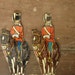 marx tin lithograph toy soldiers "royal scots greys" shooting targets