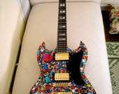 Items similar to Bedazzled Guitar on Etsy