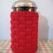 French Press Coffee Cozy, Rich Red Basketweave