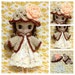 Petite Blythe / Little Dal Outfit : "Vintage Blossom Girl Set" (Dress,Crochet hat and Top coat)