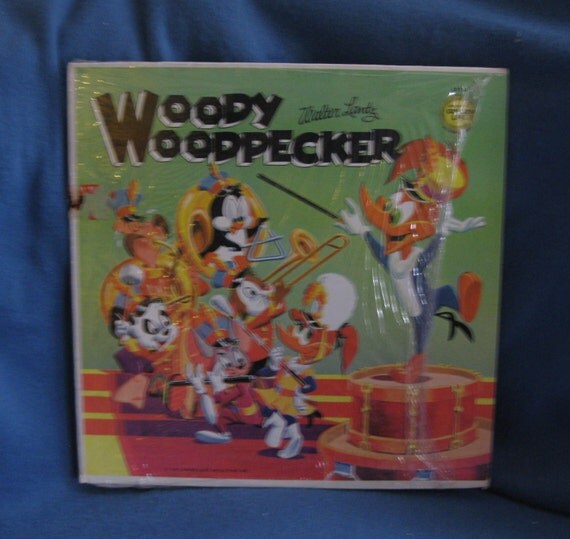 RARE Vintage Woody Woodpecker Golden LP Vinyl