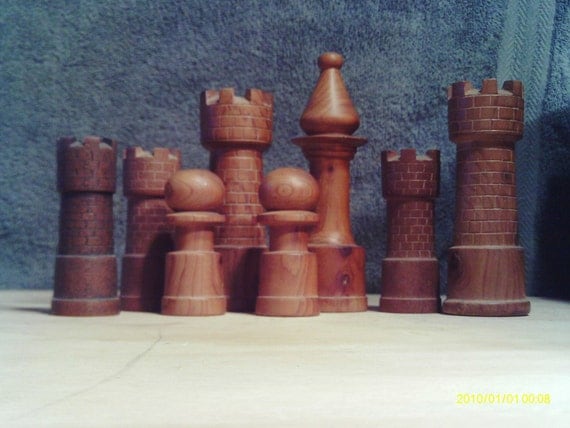 Chess Pieces From Unfinished Chess Sets By UncleMacsTackleBox