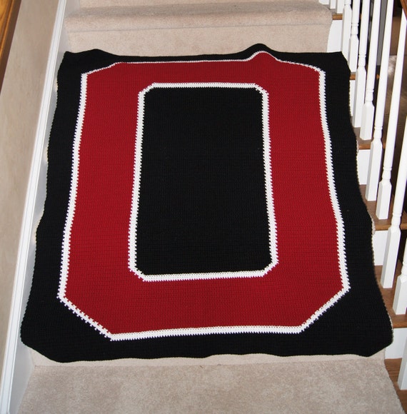 Ohio State Buckeyes Afghan by ScatteredJoy on Etsy