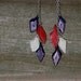 Hand Crafted , Alligator Gar Enamel Scale Earrings , Natural and Dyed Colors , OOAK , Unique , Weird