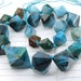 Knotted Full Strand Blue Agate Beads ----- 12mmx25mm -(1inch)--- about 20Pieces ----- gemstone beads--- 18" in length