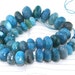 One Full Strand---- Faceted Rondelle Blue Agate Beads ----- 12mm-20mm ----- about 42Pieces ----- gemstone beads--- 15.5" in length