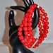 Vintage Red Beaded Bracelet