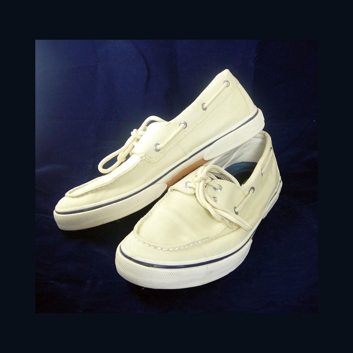 cream colored sperrys