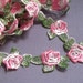 Rosebud Venice Lace Trim, Pink, 1 1/8" inch wide, 1 Yard, For Dolls, Scrapbook, Accessories, Home Decor, Victorian Crafts