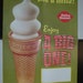 1967 Dairy Queen Litho Advertising Poster Live a Little Enjoy A BIG ONE Ice Cream Cone Kankakee, Illinois
