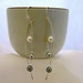 Shell Pearls and Sterling Silver Shoulder Duster Earrings