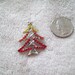 Vtg Christmas Pin- Rhinestone Christmas Tree-X623