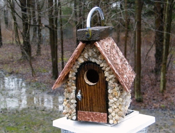 Stone Bird house by WaterStoneWrenWorks on Etsy