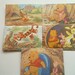 Set of 5 recycled envelopes from Winnie the Pooh book. Tigger. Rabbit. Unique envelopes.