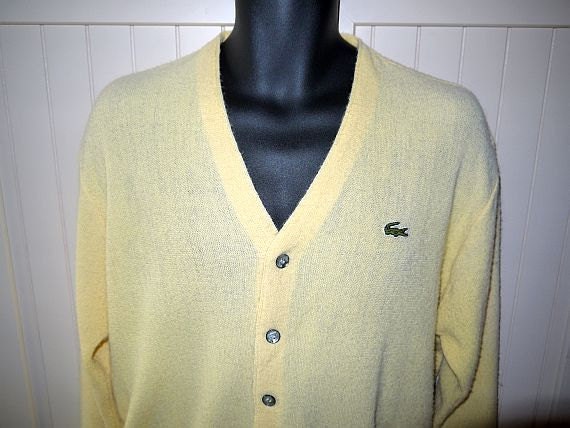 pale yellow cotton cardigan sweater jacket size