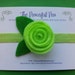 Headband - Lime Green Rose