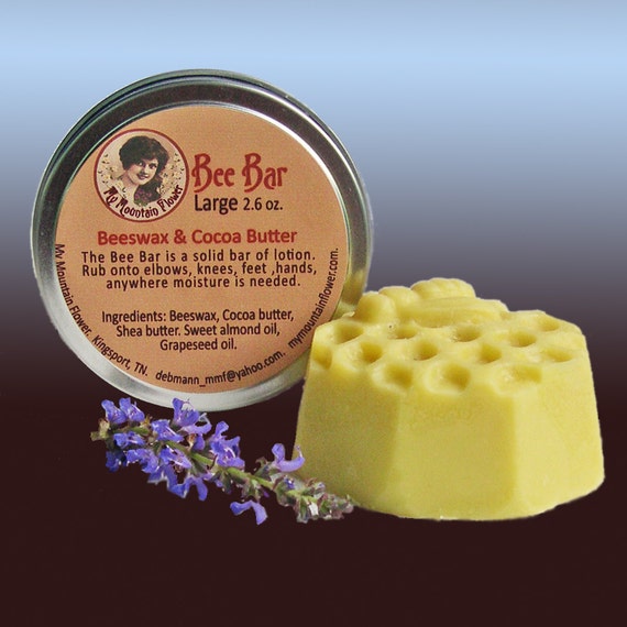 Beeswax Cocoa Butter Lotion Bar Bee Bar Large