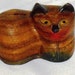 Vintage Cat Handpainted Wood