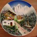 RESERVED for J. Vintage German Hand Painted Plate, Folk Art, 1940s, ready to hang