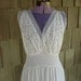 1950s Grecian Empire Waist Ivory Lace Floor Length Nightgown