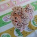 Vintage Pink Poodle Dog Figurine with Spaghetti Trim Retro