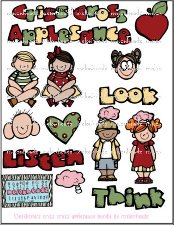 DeAnna's criss cross applesauce bundle by by melonheadzdoodles