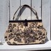 Vintage purses and bags black and white damask 1960's