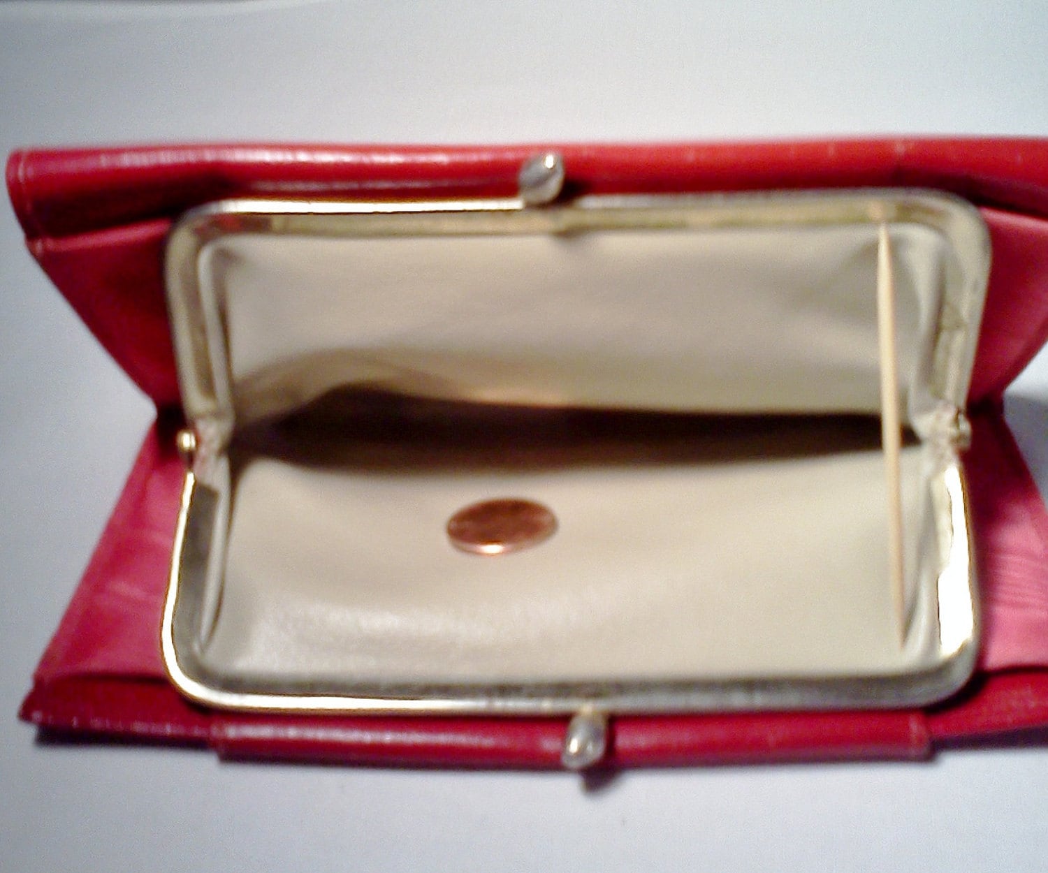 Vintage Wallet Princess Gardner Red Wallet 1960's Lipstick