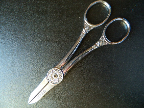 Vintage 1950s Wiss Flower Shears FH4 Scissors Chrome by 19piglet64