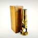 Delightful Antique Victorian Lacquered Brass Drum Microscope with Box