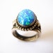 Sterling Silver Fire Opal Ring - Size 5 1/2