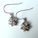 Sterling Silver Rhinestone Snowflake Hook Earrings
