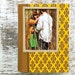 vintage book picture frame. READABLE vintage book as unique photo frame. yellow mustard, brown, damask. Reader's Digest, 1967.