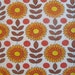 Vintage Sunflowers Retro Fabric Remnant