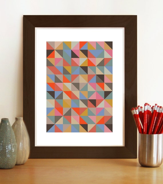 Abstract Art Geometric Print Harlequin Mid by visualphilosophy