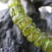 Natural Gemstone Peridot Smooth 7.5 x 3.5mm Tire Stretch Bracelet