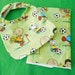 Charlie Brown's soccer bib and burp cloth set