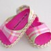 Pink Plaid Slip On Shoe