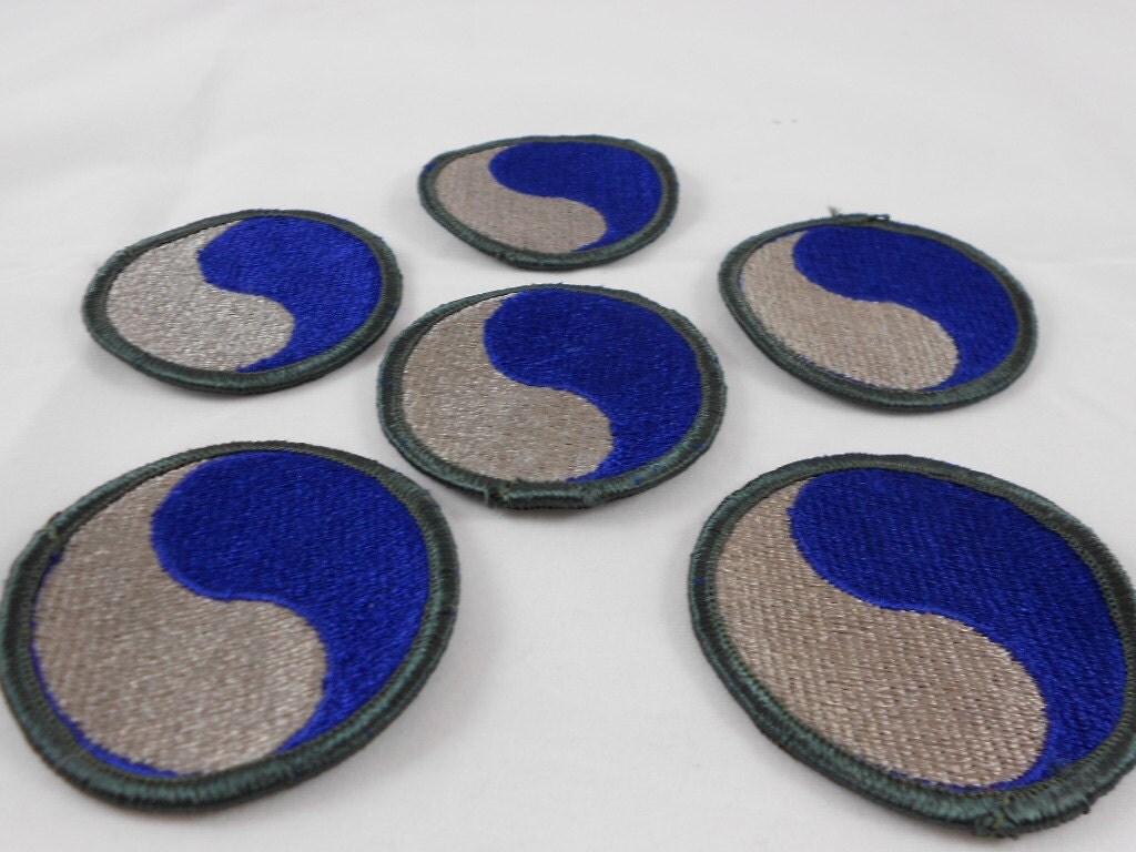 Vintage Military Patch Ying and Yang WWII US Army Colbalt
