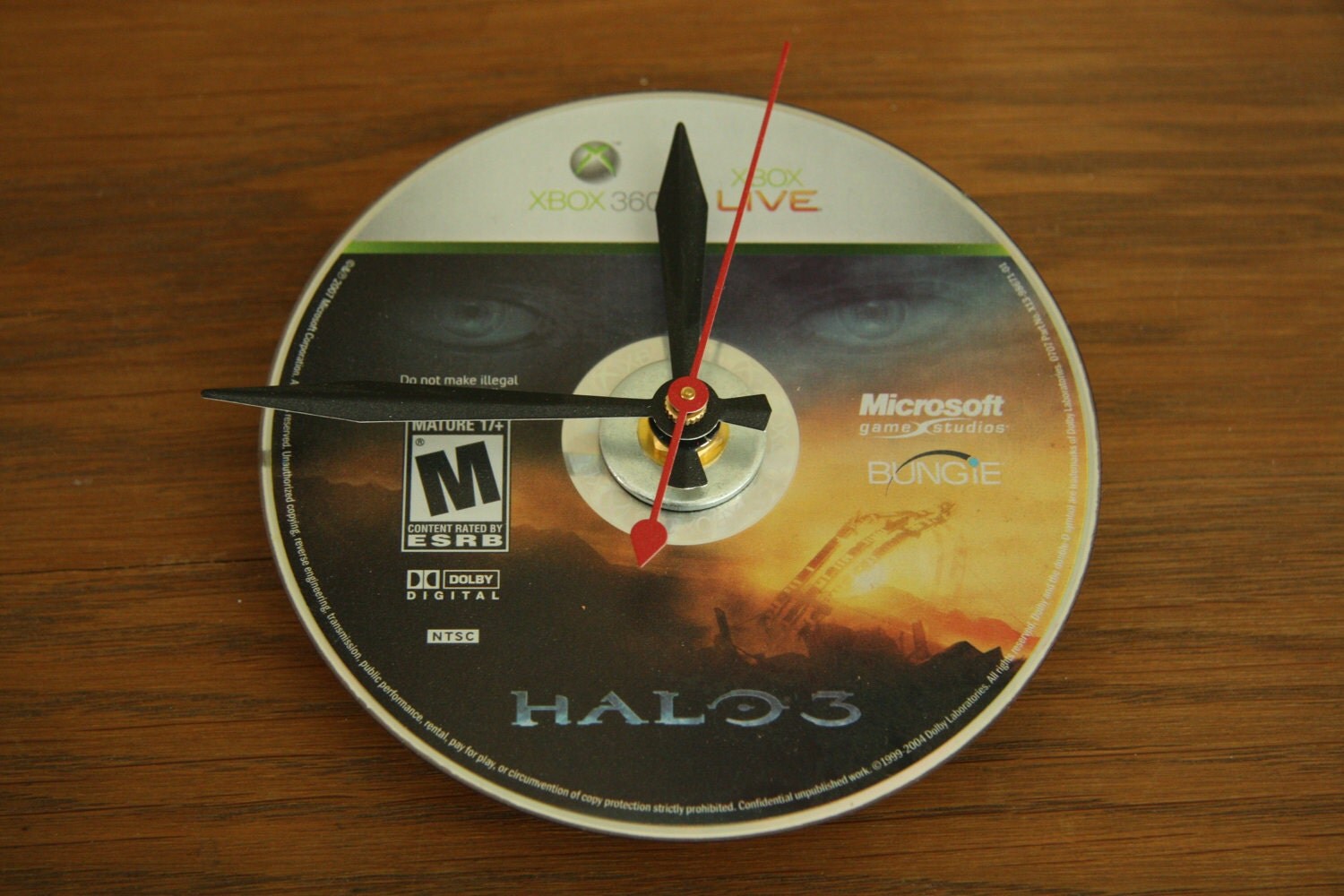 Xbox 360 Halo 3 Video Game Clock