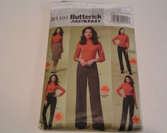 Butterick Pattern B5391 Misses Petite Skirt Pants