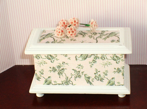 shabby chic toile blanket chest by clarabellasminis on etsy shabby chic toile blanket chest by clarabellasminis on etsy