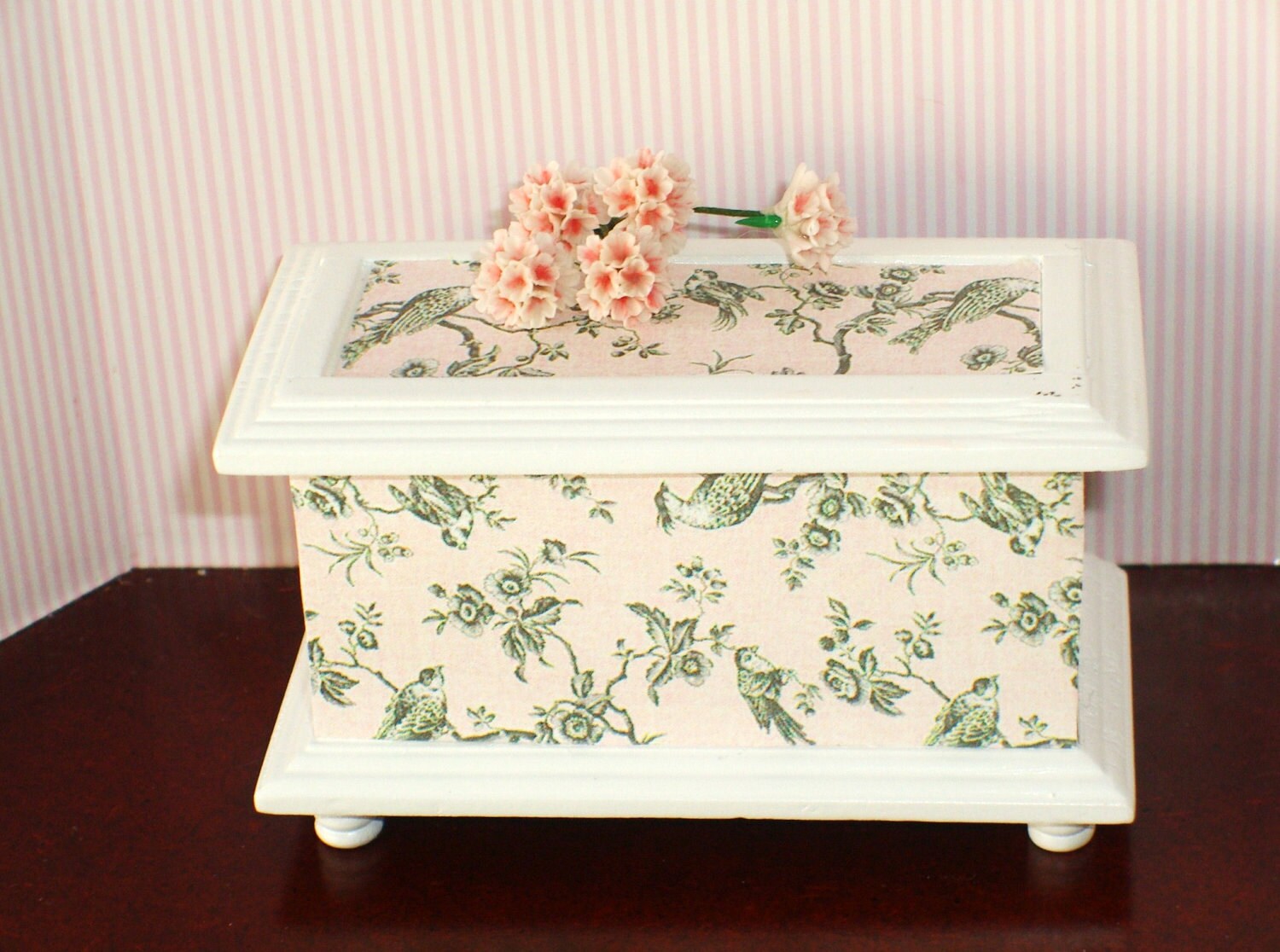 shabby chic toile blanket chest by clarabellasminis on etsy shabby chic toile blanket chest by clarabellasminis on etsy