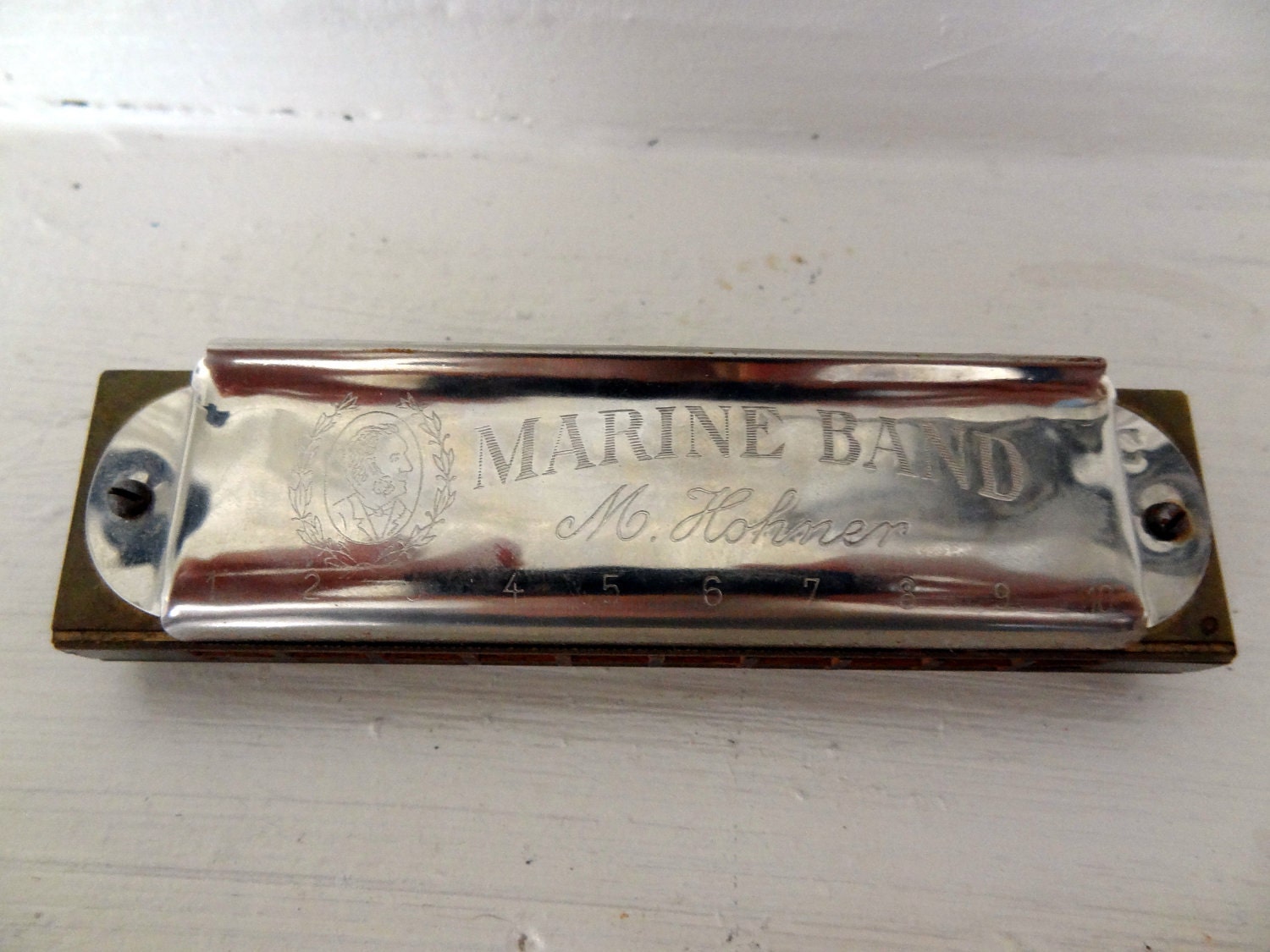 Antique M. Hohner Marine Band Harmonica