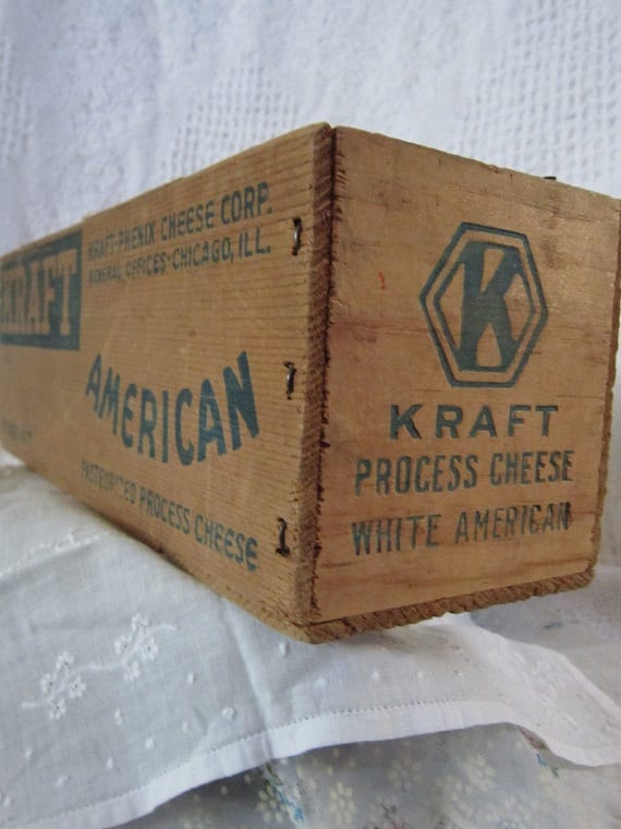 Vintage Kraft American Cheese Wooden Box